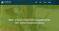 Desktop Screenshot of fortisconstruction.com